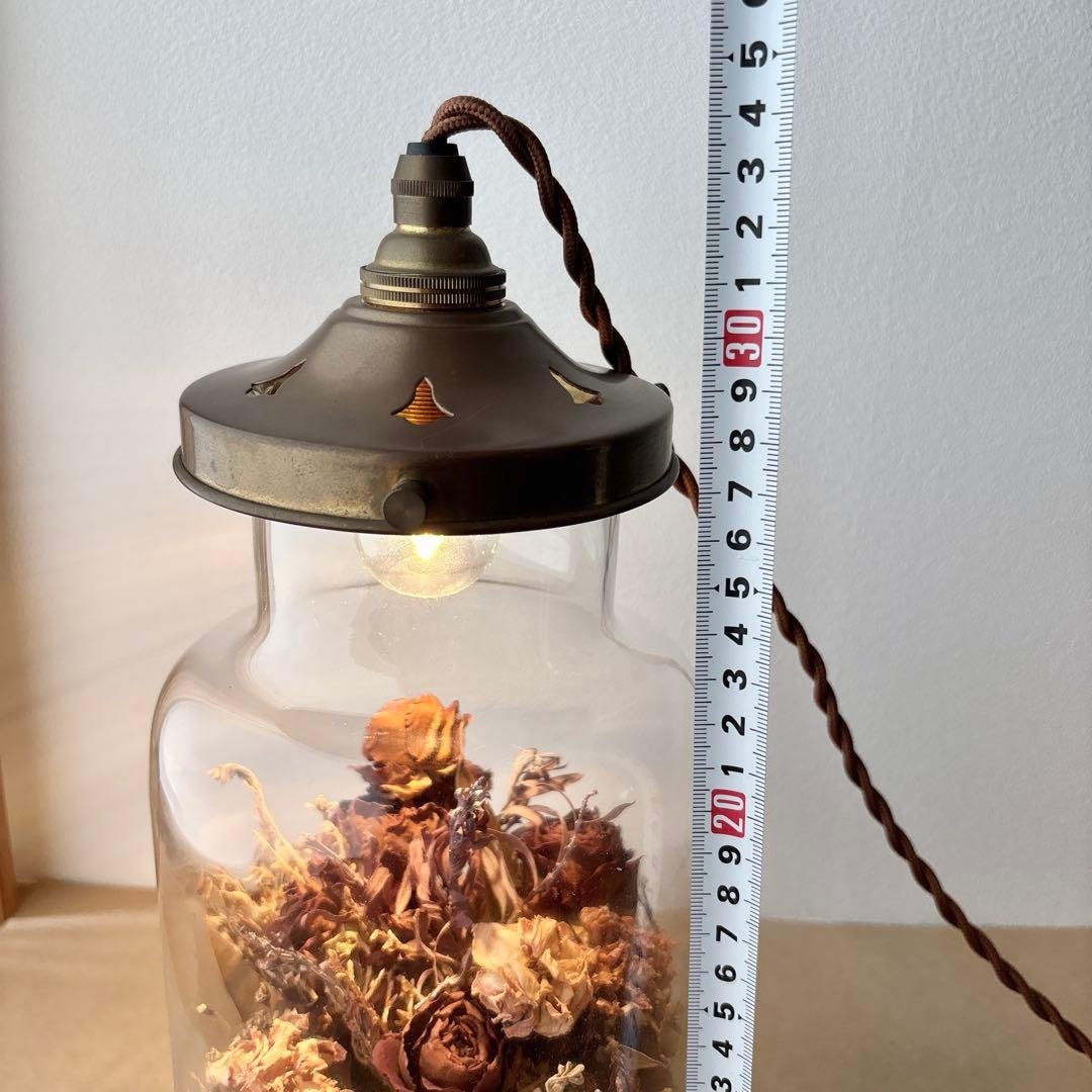 大きいサイズ❣️ m.soeur エムスール ボトルライト ドライフラワー 照明