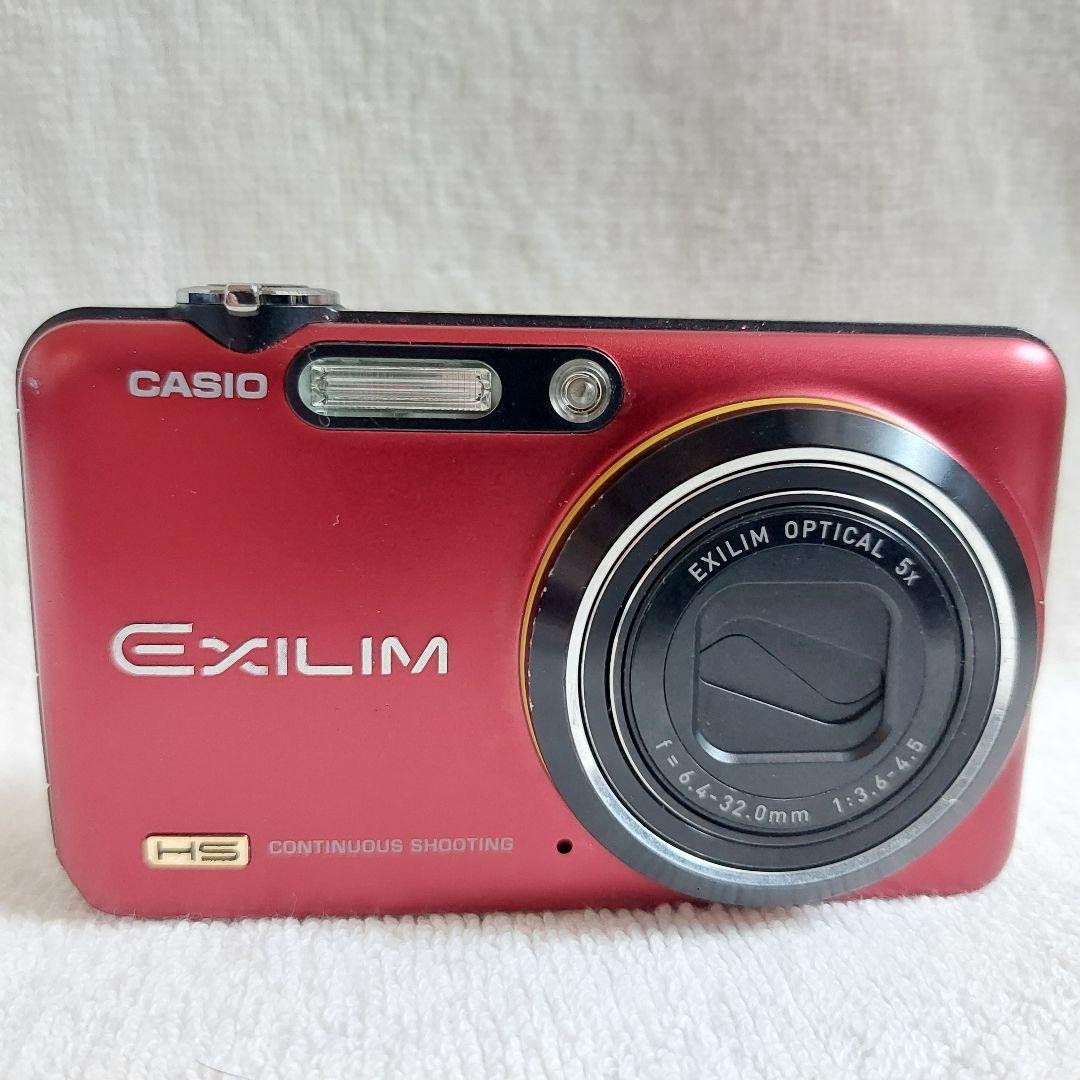 美品 CASIO コンパクトデジタルカメラ EXILIM EX-FC160S 赤