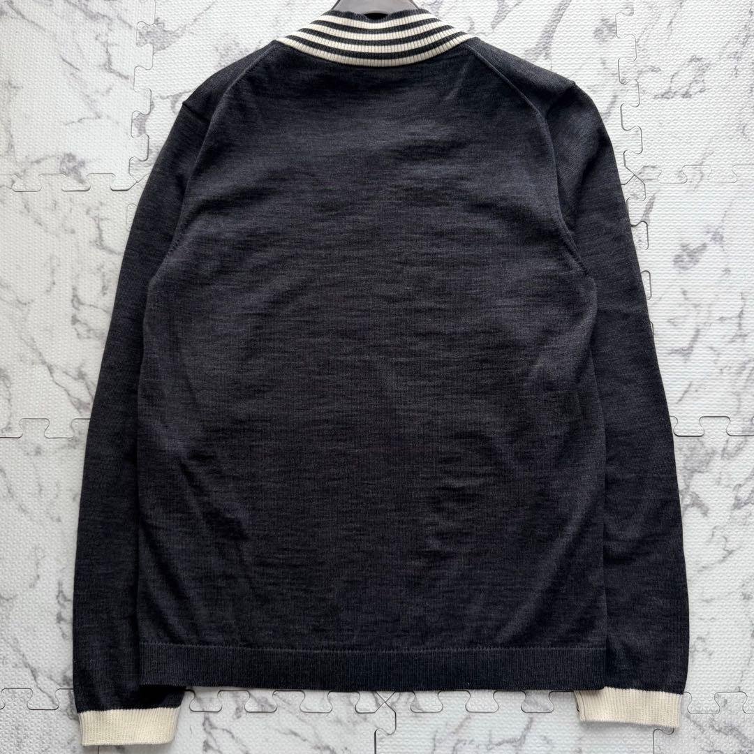 極美品✨19AW GUCCI グッチ BEE刺繍 Vネックニット グレー L