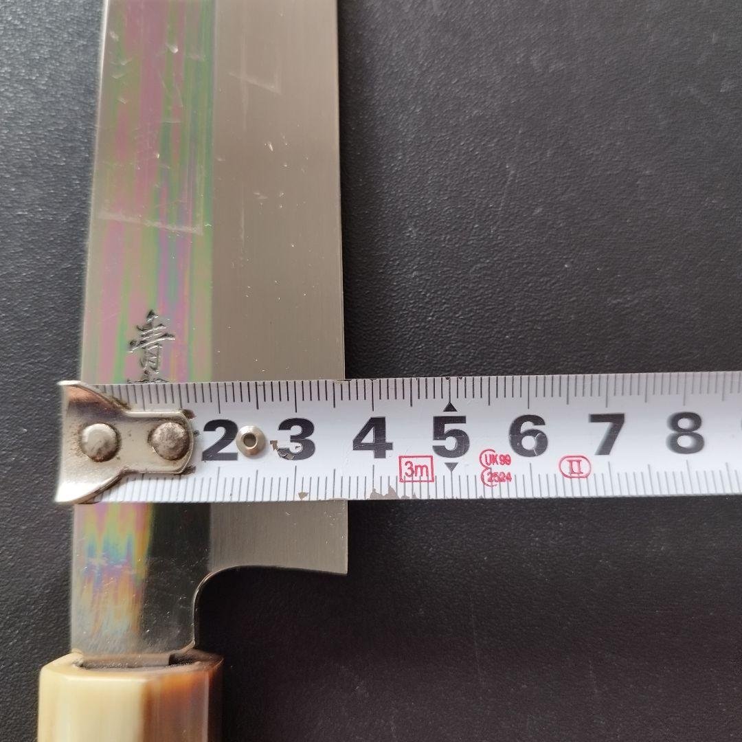 柳刃包丁　青本焼　尺　黒檀柄　未使用　本焼