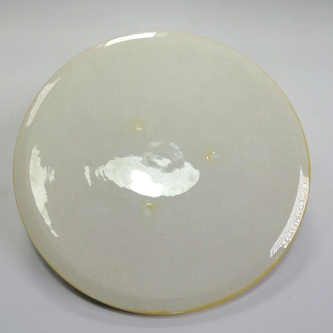 Ｓ４６４　水指　『古代黄交趾菱形草花紋』『中村翠嵐造』　共箱　茶道具