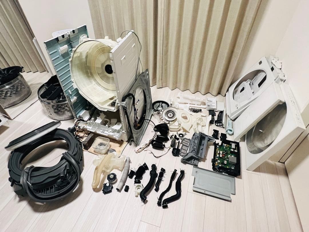 【分解洗浄済・Vベルト新品】Panasonicドラム式洗濯機NA-VG710L左